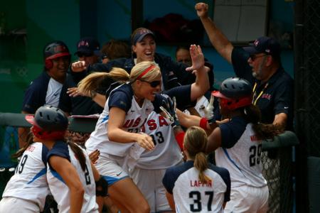 Jennie Finch Celebrates