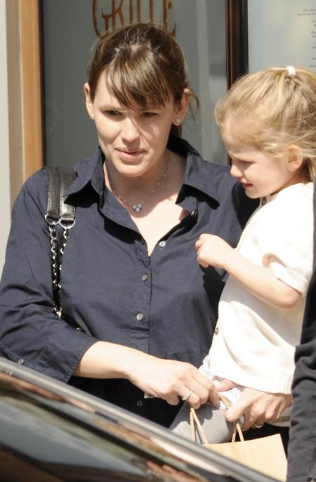 Jennifer Garner and Violet Affleck in Westwood