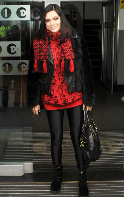 Jessie J leaves the BBC Radio 1 studios in London