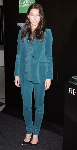 Jessica Biel in velvet