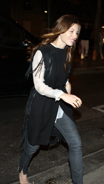 Jessica Biel with fringe