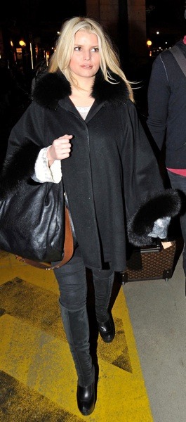 Jessica Simpson's cold weather style