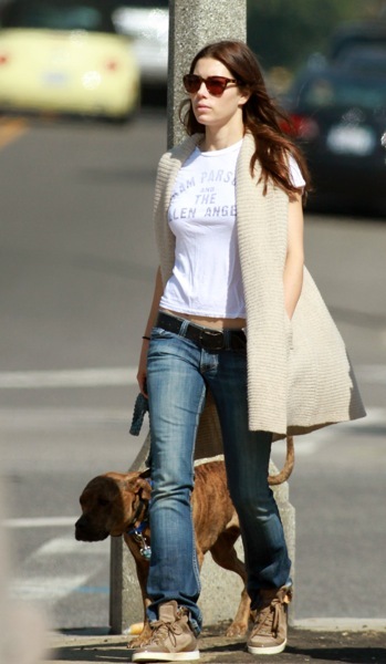 Jessica Biel in a vest