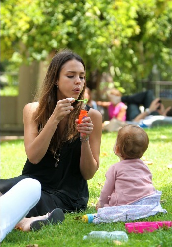 Jessica Alba with daughter Haven