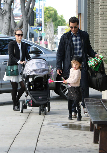 Jessica Alba out and about with her family in Beverly Hills