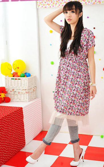 59 Seconds V-Neck Floral Print Dress