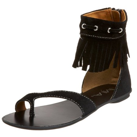 MIA Pocahontas Ankle Fringe Sandal