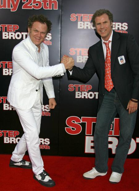 John C. Reilly and Will Ferrell at the Step Brothers premiere