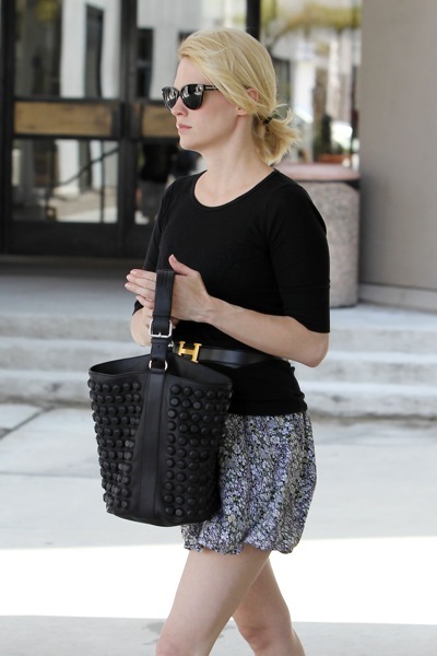January Jones in pigtails