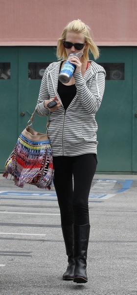 January Jones with fringe