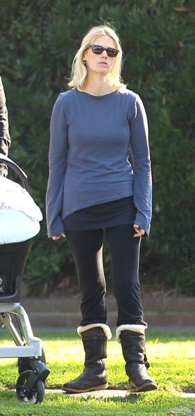 January Jones in t-shirt