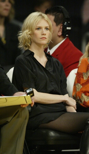 January Jones with curled ends