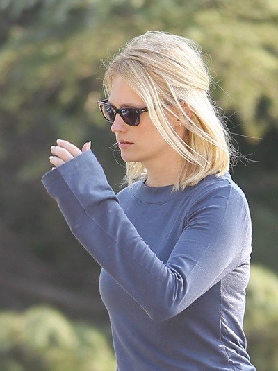 January Jones in Ray-Bans