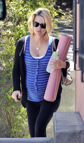 January Jones in stripes