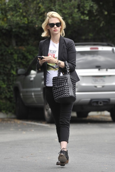 January Jones in a black blazer