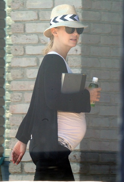 January Jones in a fedora