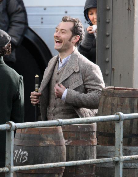Jude Law laughing as Watson