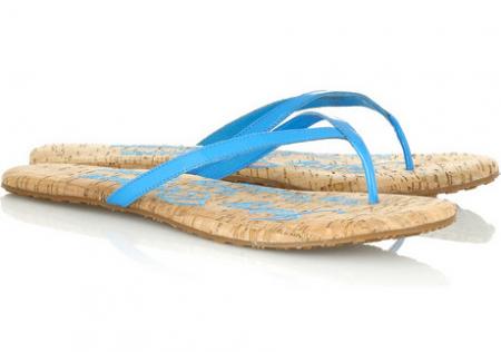 Juicy Couture Cork and Leather Flip Flops