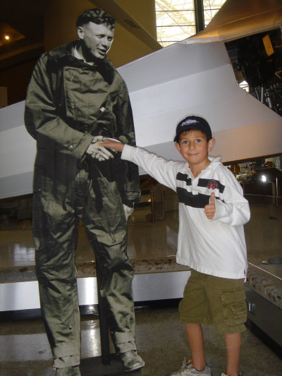 Julien (7 years old) at the Air &amp; Space Museum