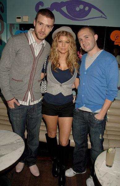 Fergie with Justin Timberlake and Trace Ayala at a Grammy's party