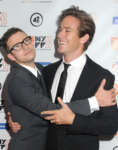 Justin Timberlake and Armie Hammer Social Network premiere