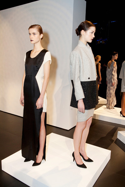 Real-life models pose at the Kaelen Presentation