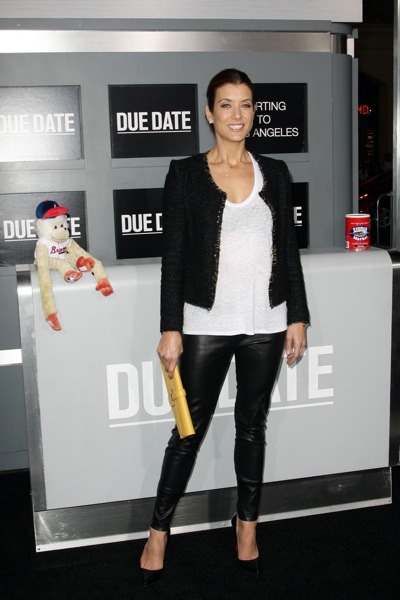 Kate Walsh in leather leggings