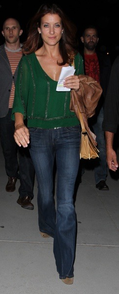 Kate Walsh in a wide neck sweater