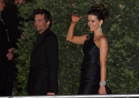 Kate Beckindale at Elton John's Oscar party