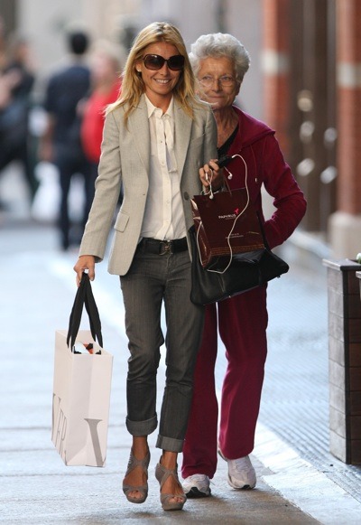 Kelly Ripa with white button down