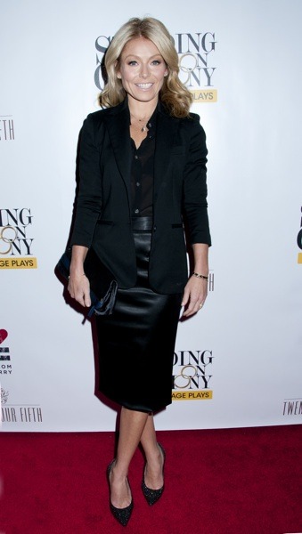 Kelly Ripa in black sateen