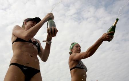 Kerri Walsh Celebrates a Victory