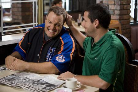 Adam Sandler pulls Kevin James' hair