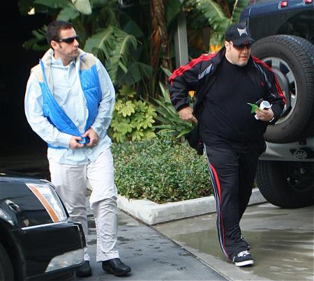 Kevin James and Adam Sandler wearing sunglasses