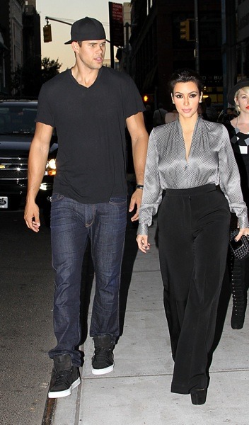 Kim Kardashian in slacks