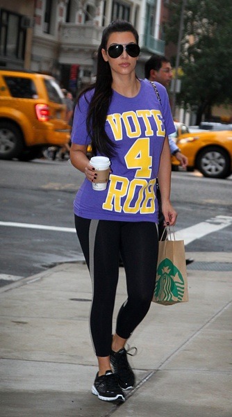 Kim Kardashian in a t-shirt