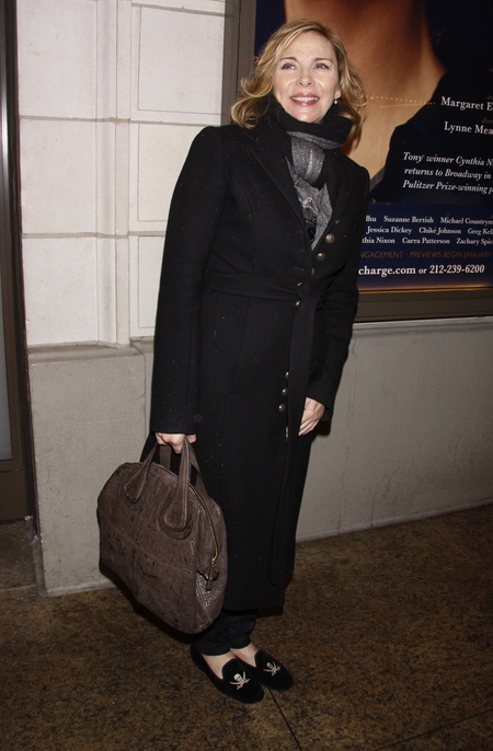Kim Cattrall all bundled up in New York City