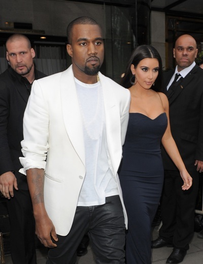 Kimye leave hotel in London