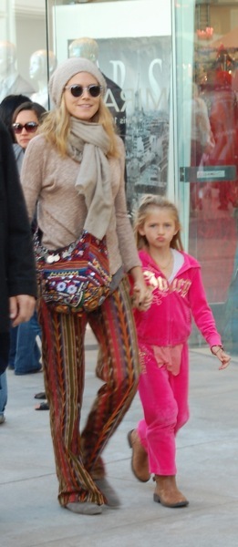 Heidi Klum in patterned pants