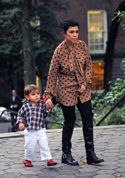 Kourtney Kardashian in polka dots