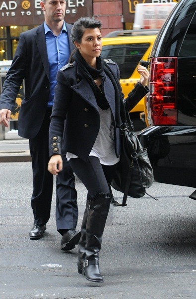 Kourtney Kardashian's layered style