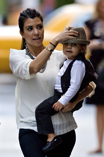 Kourtney Kardashian with her son