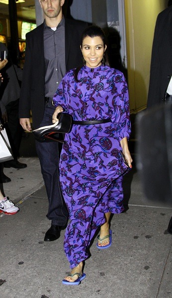 Kourtney Kardashian after a pedicure