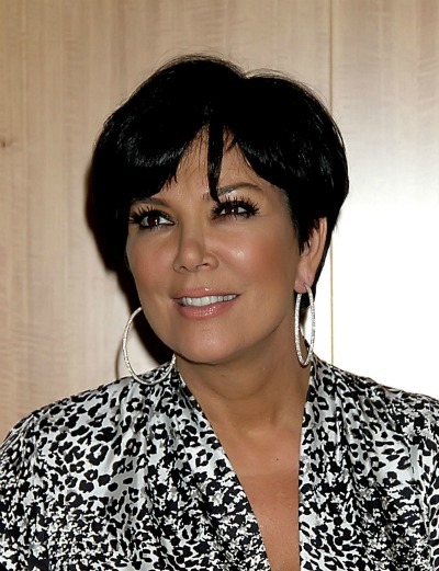 Kris Jenner's chopped up bob for oblong faces 