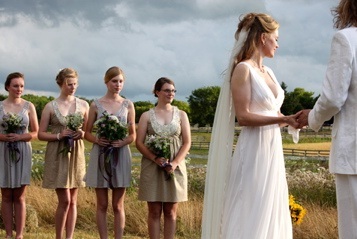 A wedding on a stormy day