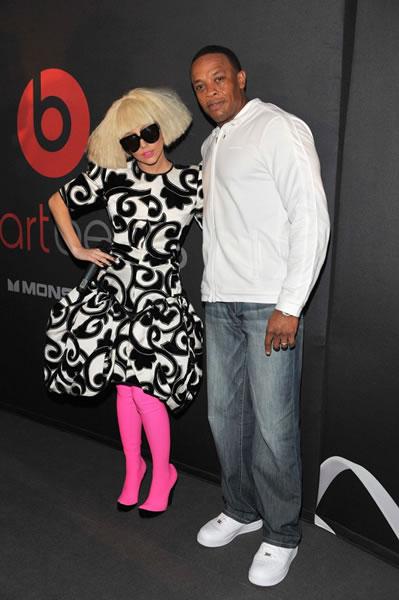 Pink tights for Lady Gaga