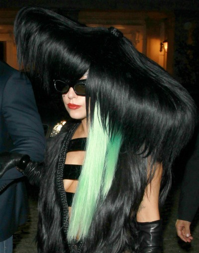 Lady Gaga's multicolored tresses 