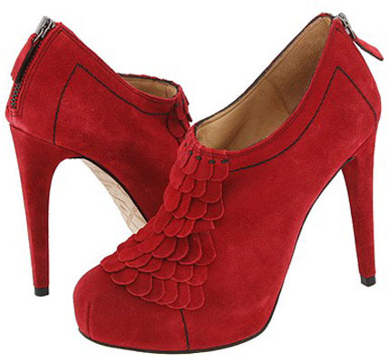 L.A.M.B. Norland (Red Suede) - Platforms