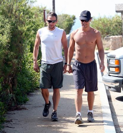 Lance Armstrong and Matthew McConaughey take a walk