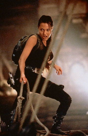 Angelina Jolie as Lara Croft in Tomb Raider